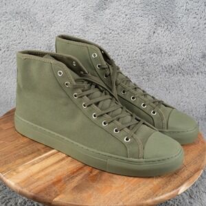 Nothing New Sz 13 Men's Forest Green High Tops 100% Sustainable Materials, NWOT